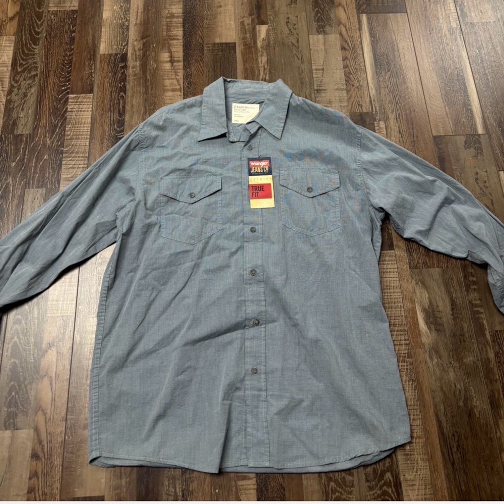 Wrangler Blue Button-Up Shirt